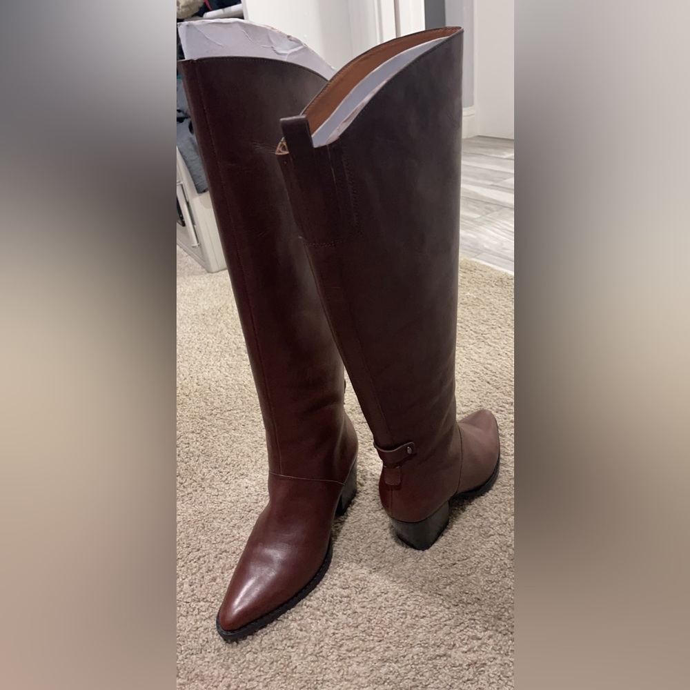 Brown tall boots